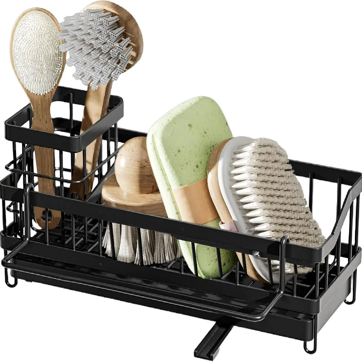 Stainless Steel Kitchen Sink Organizer Rack with Utensil Holder