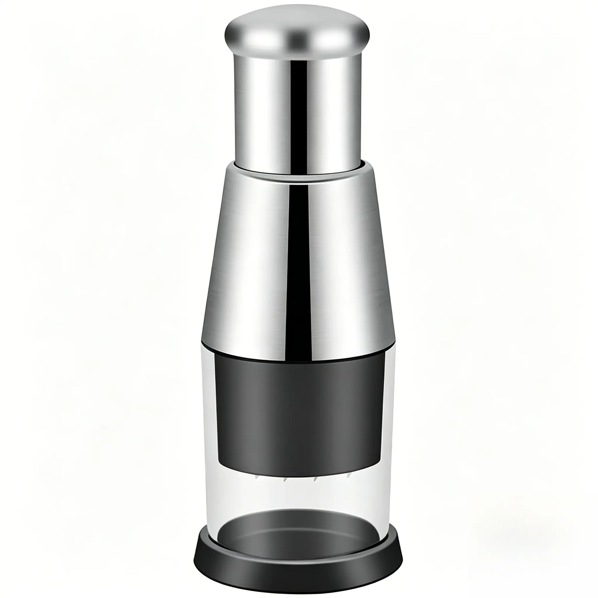 Multifunctional Stainless Steel Garlic Chopper, Onion Press, Manual Vegetable Chopper, Easy Clean, Silver