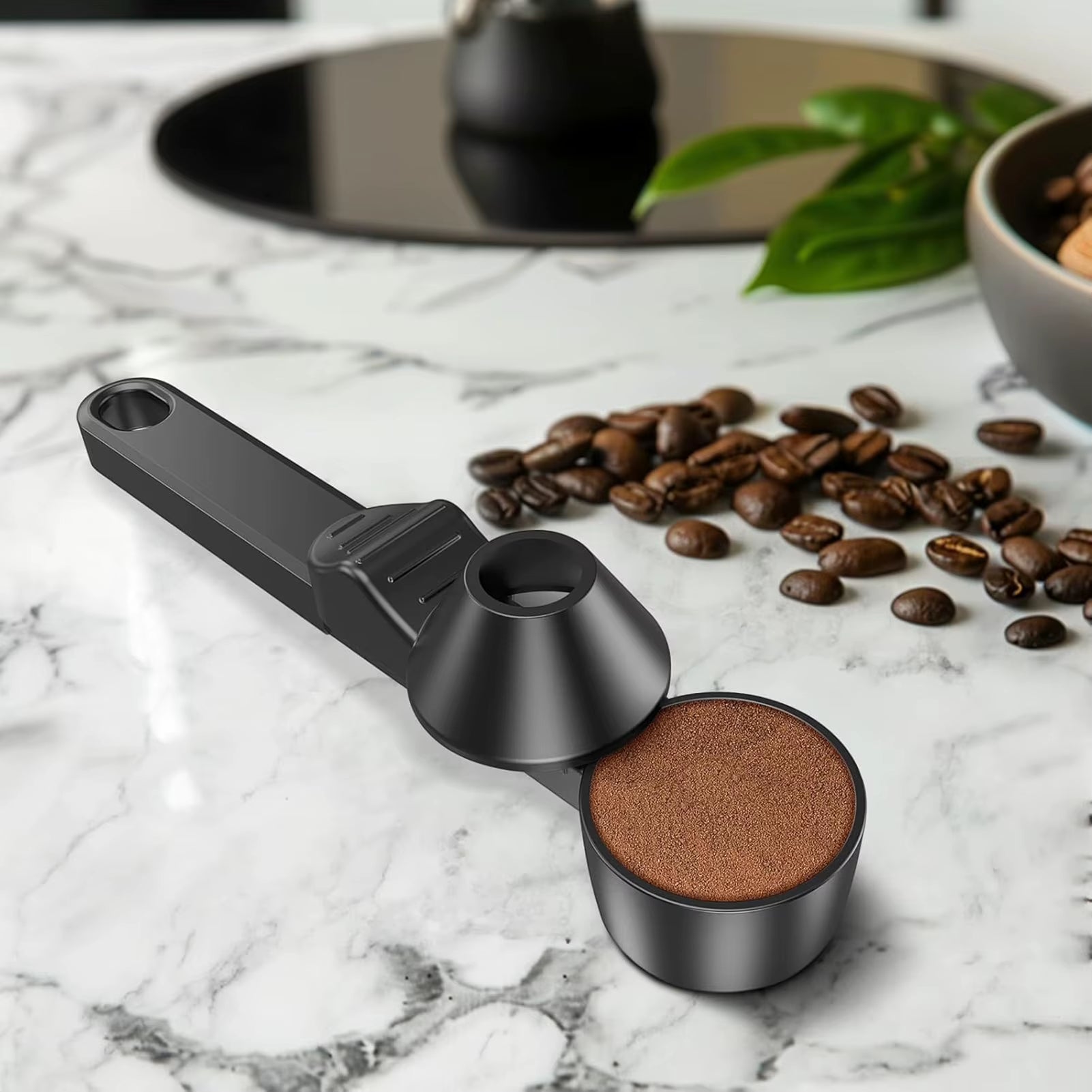 Creative Sliding Leakproof Coffee Scoop Protein Powder Measuring Spoon with Hanging Hole for Kitchen Bar Gym Travel