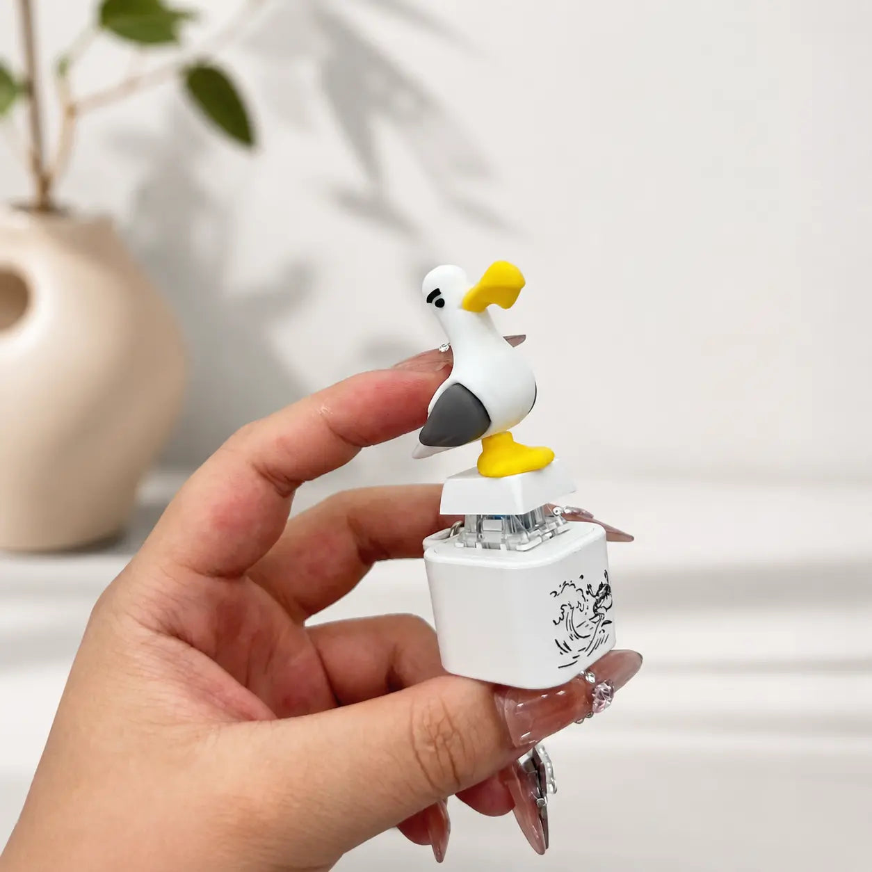 Seagull MINE! Button Keychain with Real Sound and LED Light - Engaging Interactive Gift for Friends and Family by Summerwins